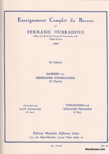 Leduc Oubradous - Enseignement Complet Du Basson Vol.2