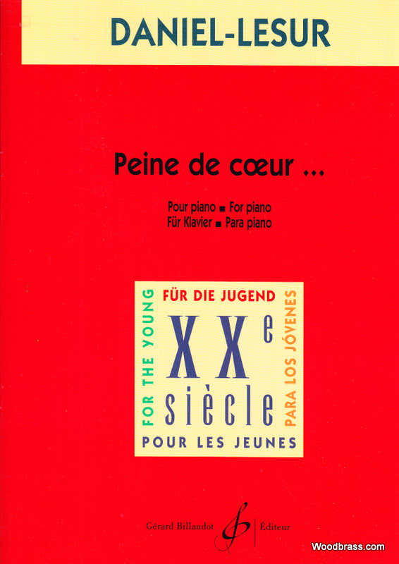 DANIEL-lesur - Peine De Coeur - Piano