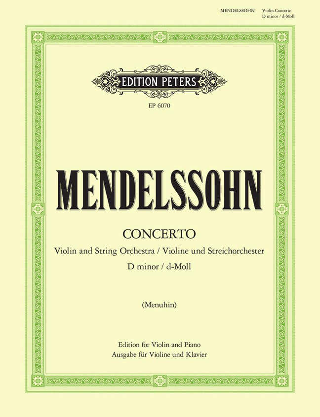 Mendelssohn Felix - Concierto para violín en re menor - Violín y piano
