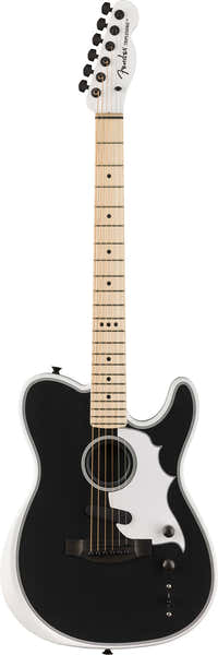 Telecaster Acoustasonic Triplesonic Jack White Satinado Arctic Blanco Con Tapa Negra Reacondicionado