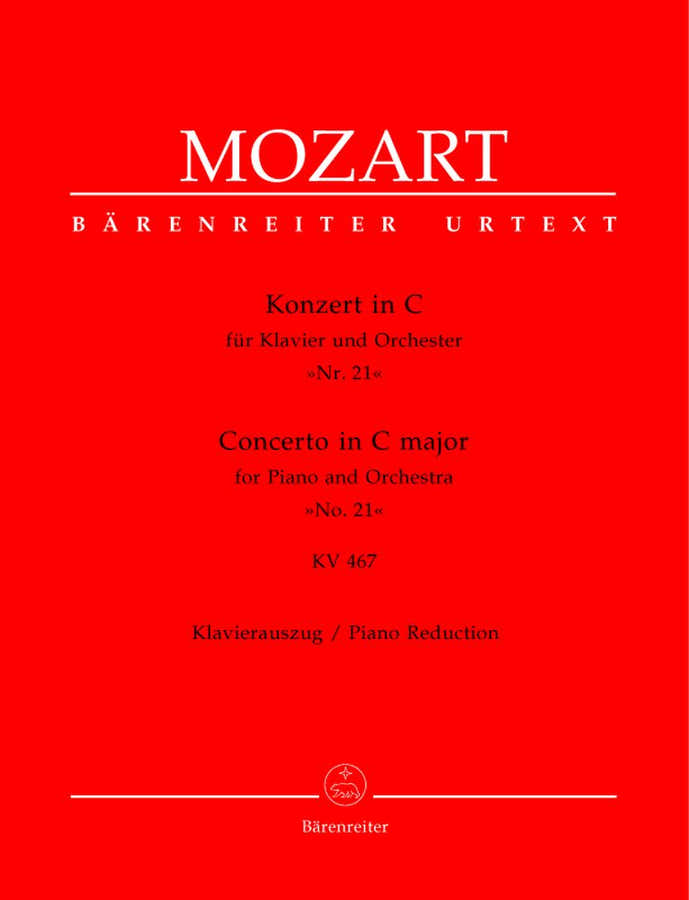 Mozart W.a. - Concerto N°21 En Do Majeur Pour Piano et Orchestre KV467 - Reduction Piano