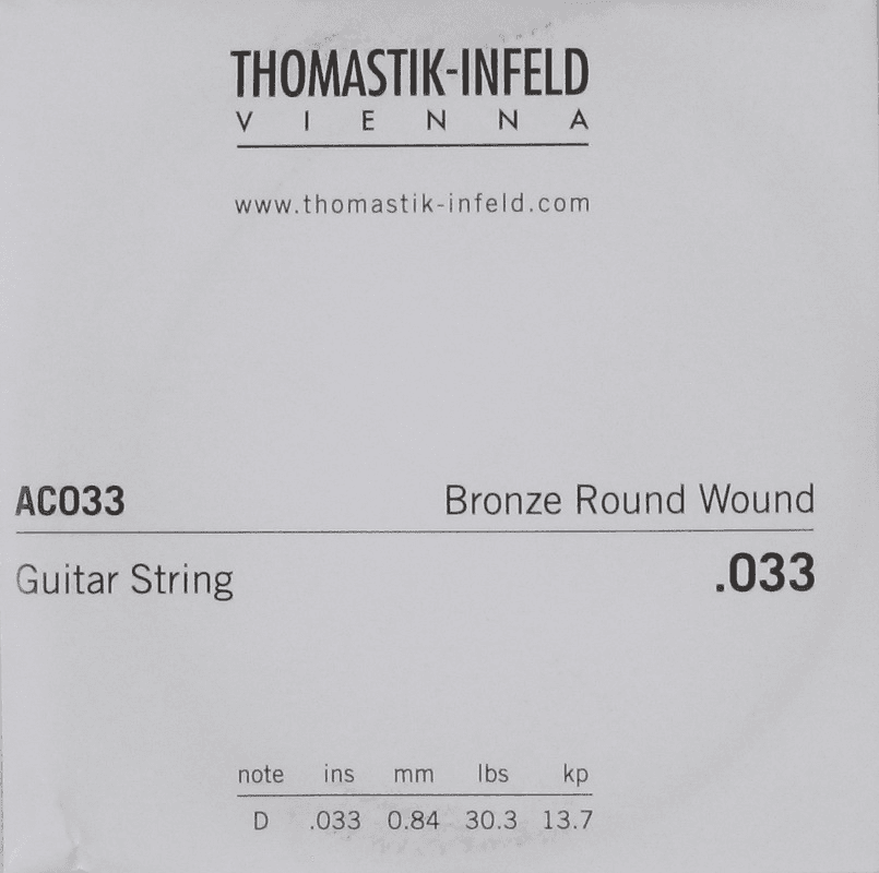 THOMASTIK ACOUSTIC GUITAR STRINGS PLECTRUM ACOUSTIC SERIES. NICKEL-FREE.033
