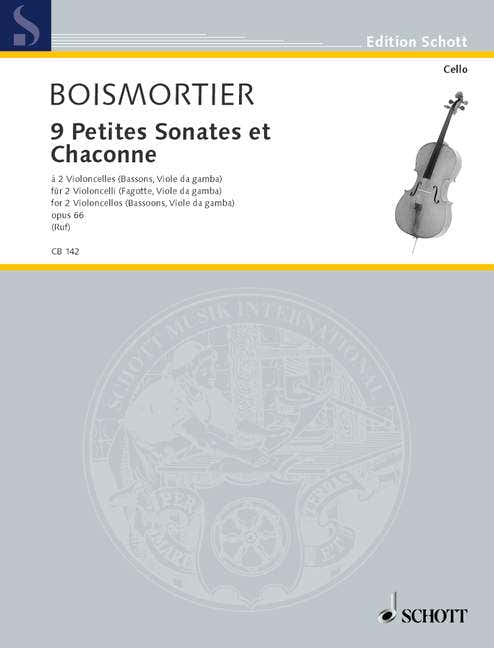 Boismortier J.B De - 9 Petites Sonates et Chaconne Op. 66 - 2 Cellos