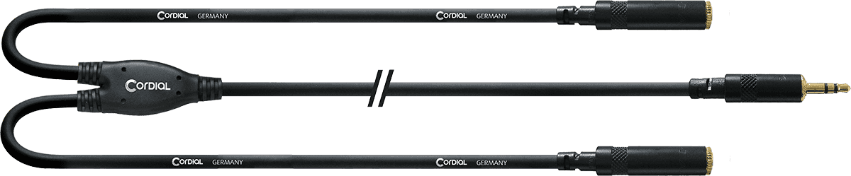 Cable Y Divisor Minijack Estéreo/2 Minijack Hembras 30 CM