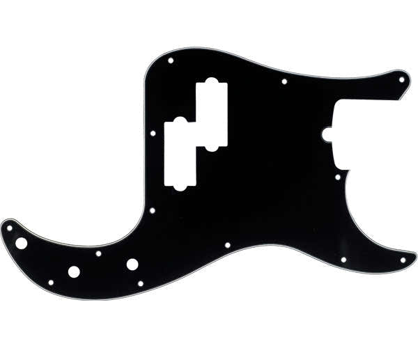 Golpeador para Precision Bass con montaje de 13 agujeros (con muesca para el alma) negro de 3 capas