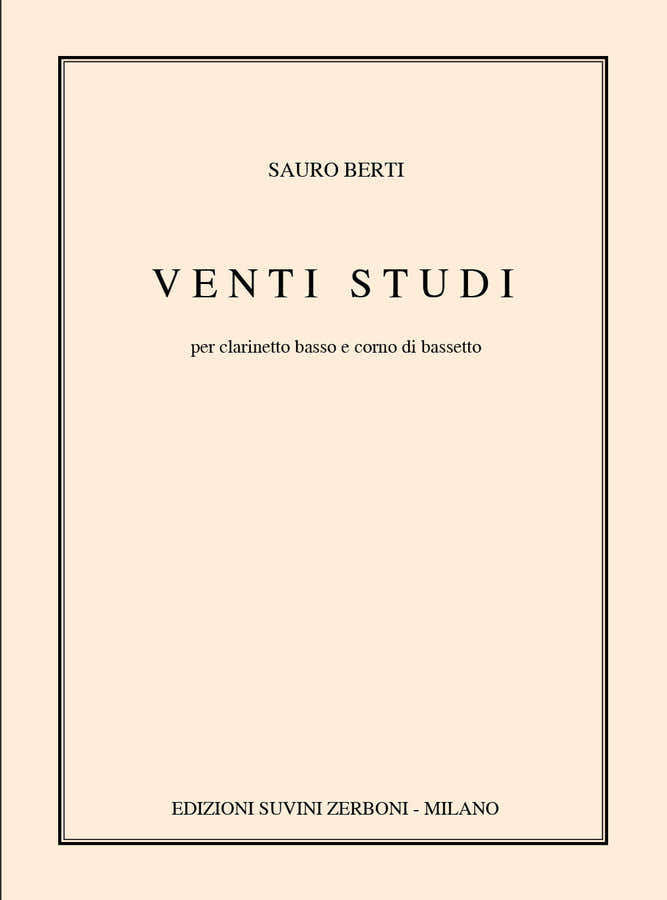 Berti S. - Veinte estudios - Clarinete bajo
