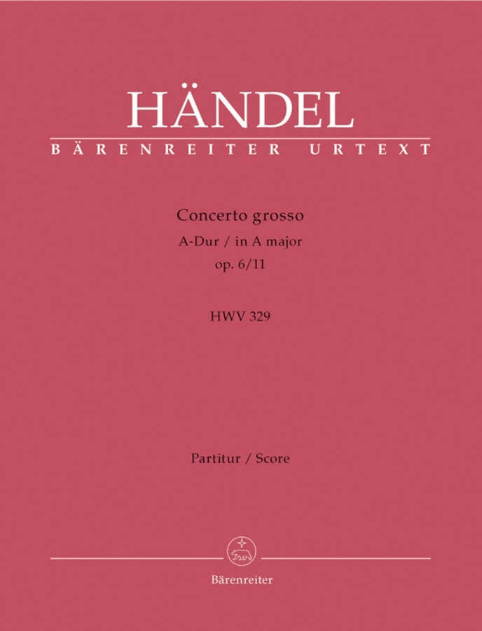 Händel G. F. - Conc. Grosso op.6/11A-dur - Conducteur