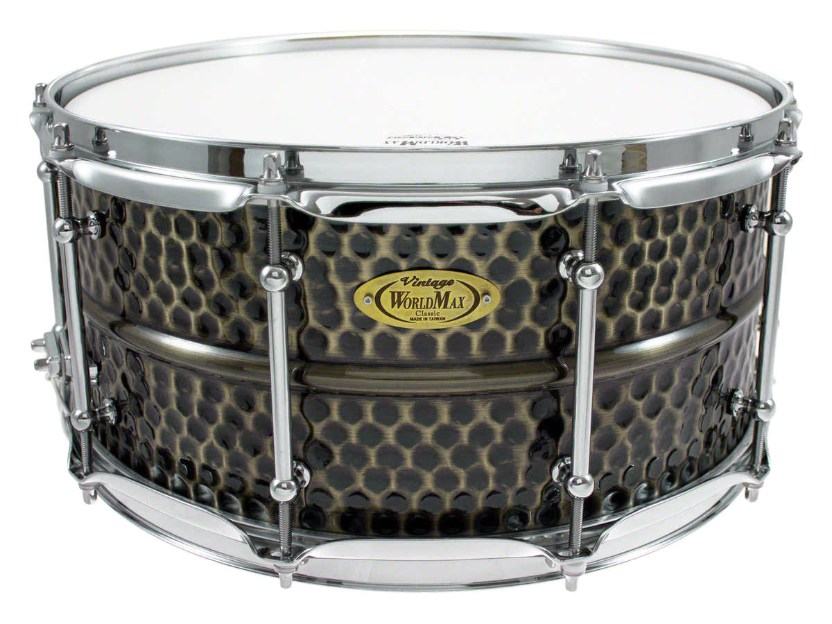 BKH-6514SH - BLACK DAWG 14" X 6.5" SNARE DRUM - HAMMERED BRASS SHELL