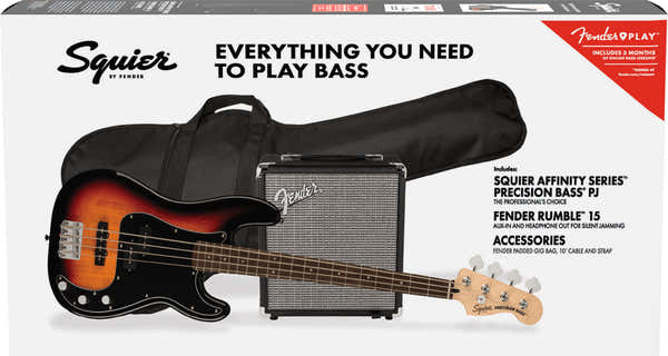 Precision Bass Affinity LRL PJ Paquete Sunburst de 3 colores