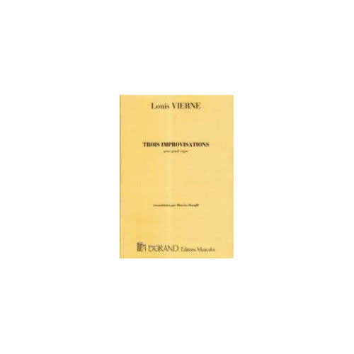 VIERNE L. - 3 IMPROVISATIONS - ORGUE