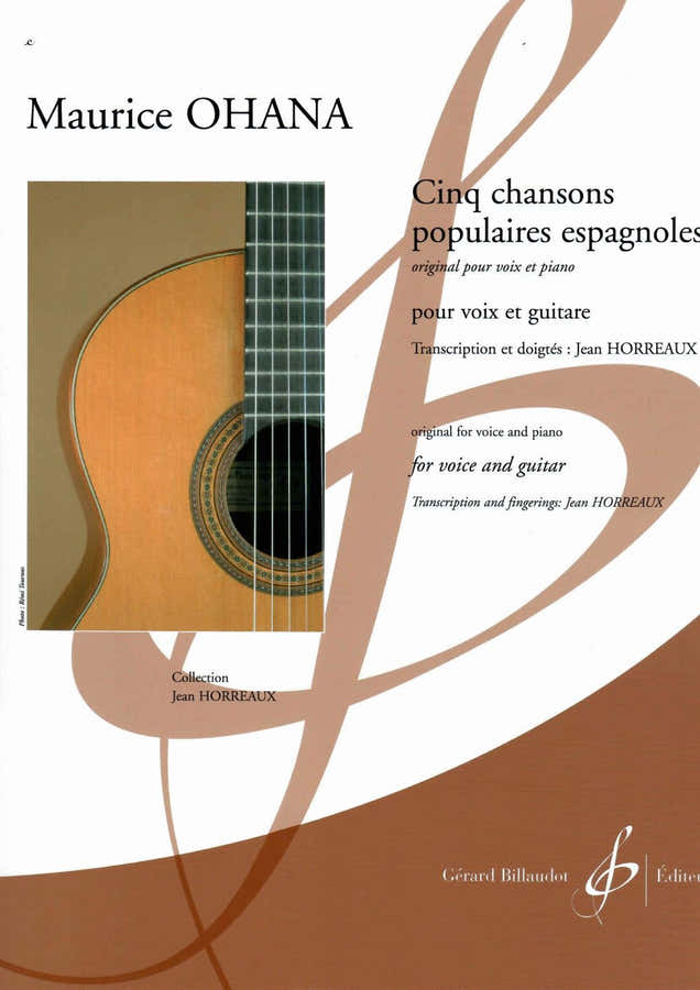 Ohana Maurice - Cinq Chansons Populaires Espagnoles - Voix & Guitare