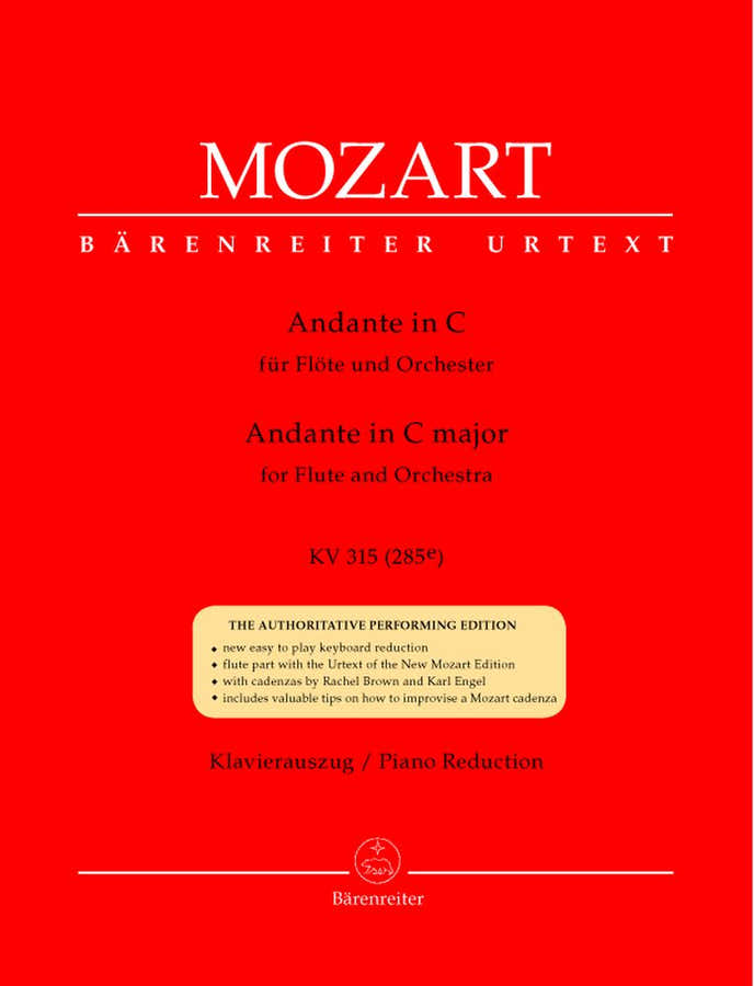 Moz W.A. - Ande En Do Majeur Kv 315 (285E) - Flute Piano