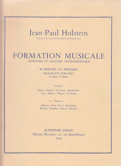 Holstein JEAN-paul - Formation Musicale Vol.2