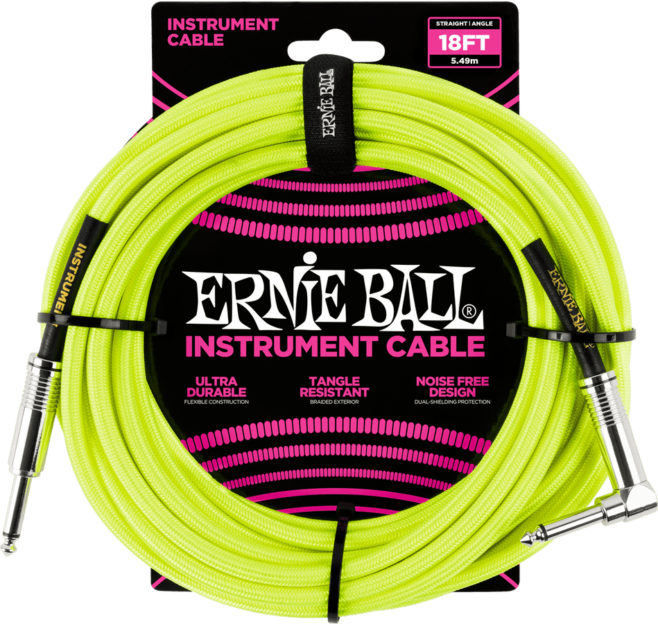 Cables de Instrumento Con Cubierta Trenzada Jack/jack Acodado 5,5M Amarillo