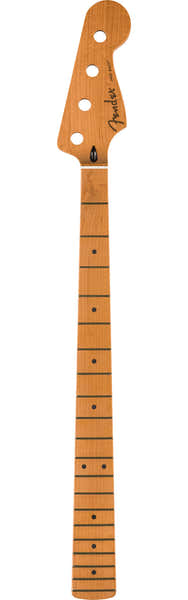 Fender SATIN ROASTED MAPLE JAZZ BASS NECK 20 JUMBO FRETS 12" MAPLE FLAT OVAL SHAPE