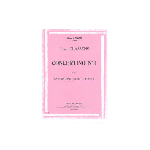 Classens - Concertino No.1 - Saxophone et Piano