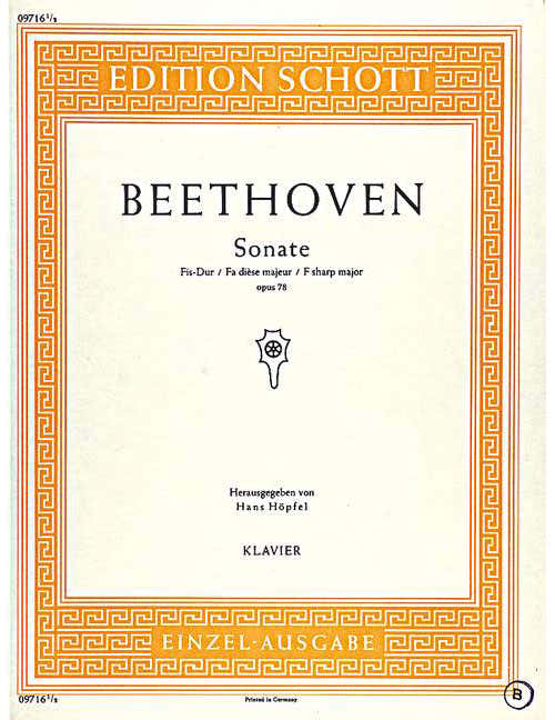 Beethoven - Sonata F-sharp Major Op. 78 - Piano