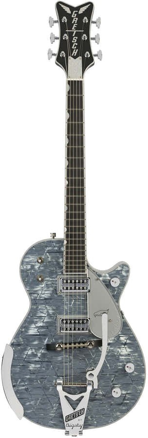 G6134T-58 LTD Penguin String-Thru Bigsby Ebo Azul claro perlado