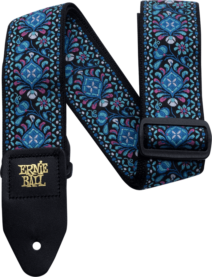 INDIGO ORCHID JACQUARD GUITAR STRAP