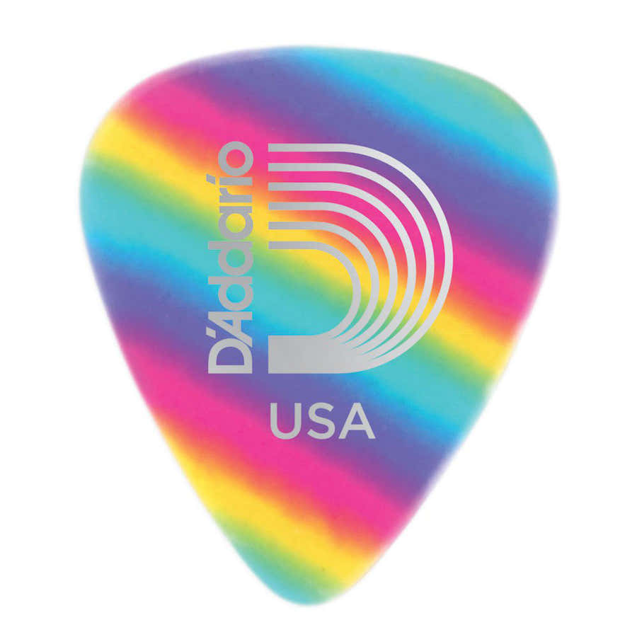 THICK CELLULOID PICKS RAINBOW PATTERN
