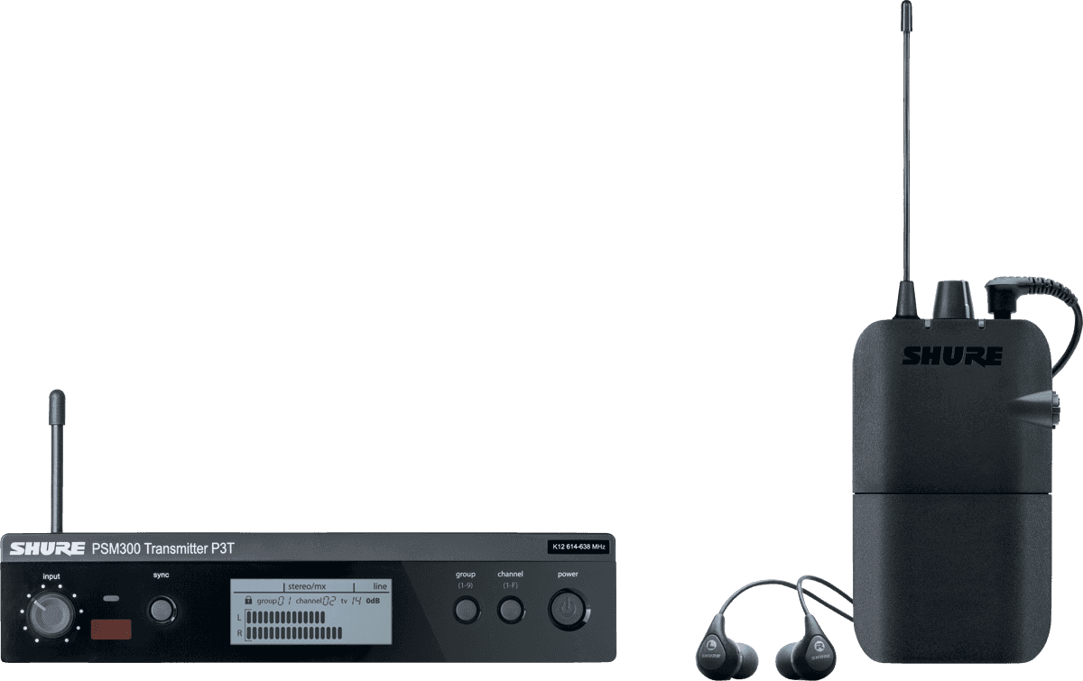 PSM 300 - PACK CON AURICULARES IN-EAR SE112 - K3E