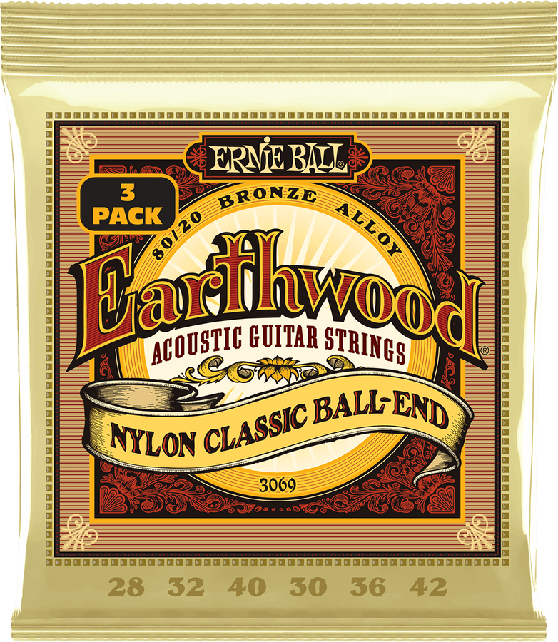 Earthwood 80/20 Nylon Folk Con Bola 28-42 - Pack de 3
