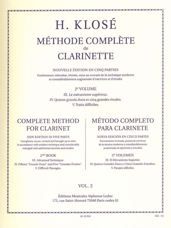 Klose H. - Methode Complete De Clarinette Vol.2