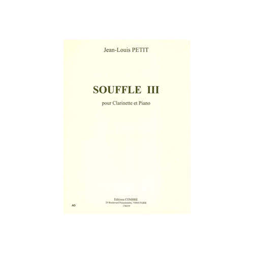 Petitjl - Souffle III - Clarinette et Piano