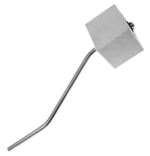 Maza de Fieltro Cuadrado Blanco - Vástago Curvado Doble Pedal