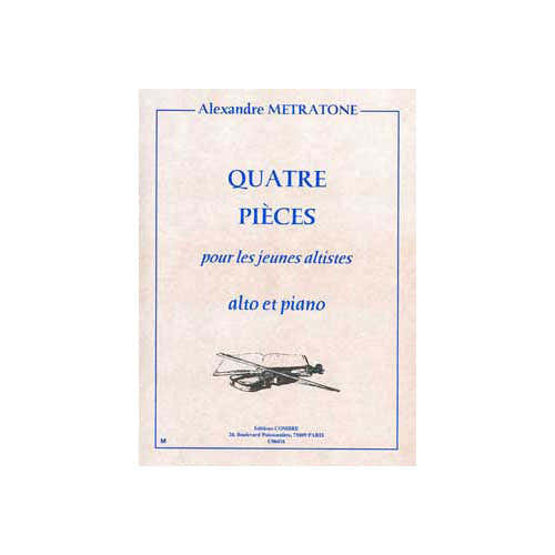 Metratone - 4 Pièces Pour Jeunes Altistes - Viola y Piano