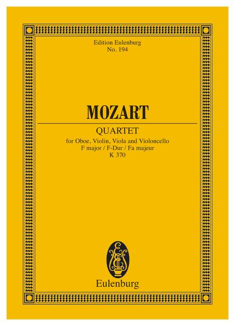 Moz W.A. - Quet F Major Kv 370 - Oboe Violin Viola And Cello