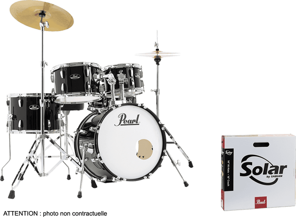 Pearl ROADSHOW JAZZ 18 JET BLACK + SOLAR CYMBALS