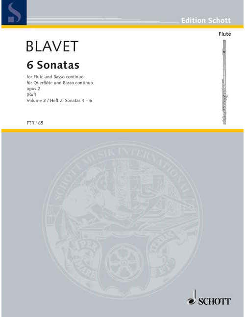 Blavet - Six Sonatas Op. 2/4-6 - Flute et Basso Continuo
