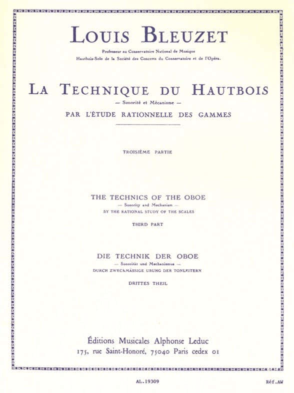 Louis Bleuzet: La técnica del oboe
