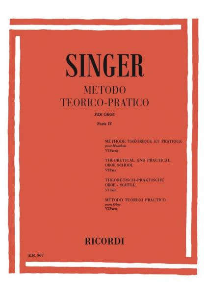SINGER S. - Método teórico-práctico - Parte IV 13 Estudios - Oboe