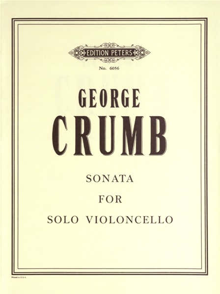 CRUMB GEORGE - SONATA - CELLO