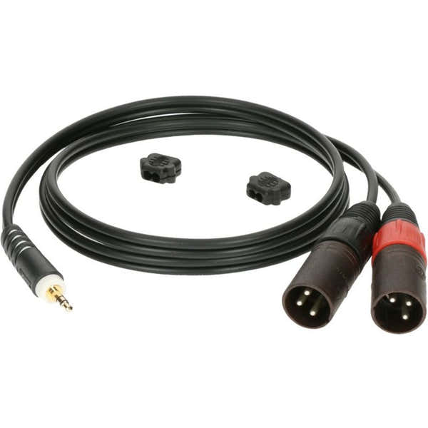 CABLE Y 2 m MINI-JACK - 2 XLR MACHO