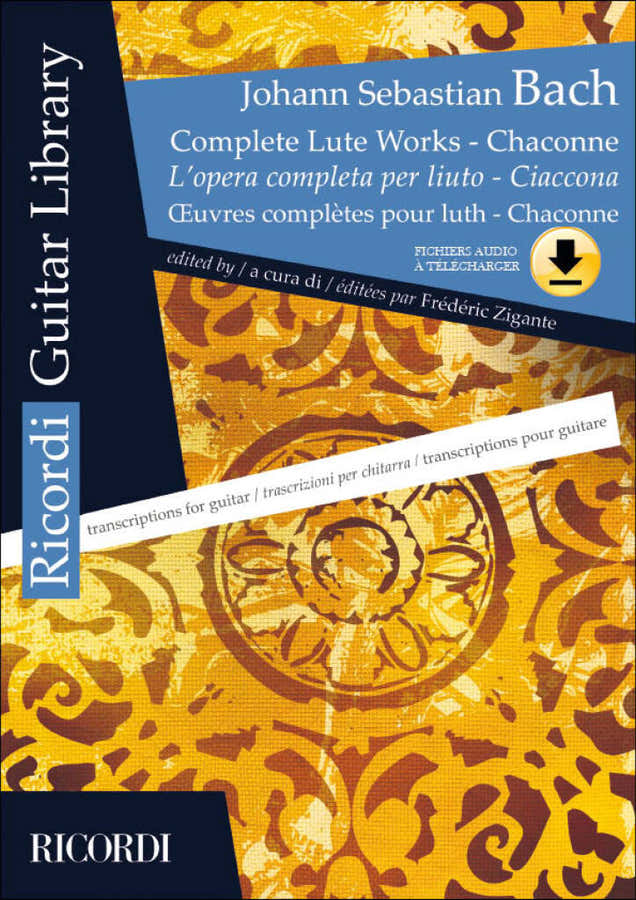 Bach J.S. - Oeuvres Completes Pour Luth Adaptees Pour Guitare + 2 Audio