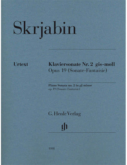 Scriabine A. - Piano Sonata N° 2 G Sharp Minor Op. 19 (SONATE-fantaisie)