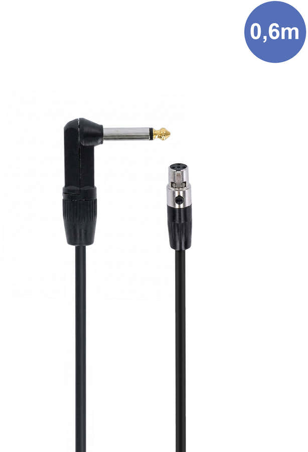 AUDIOCAB 455 Jack acodado a Mini XLR 4 pines (Shure) 6cm