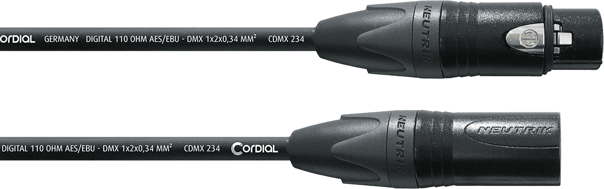 CABLE DMX 3 PINES 2 M