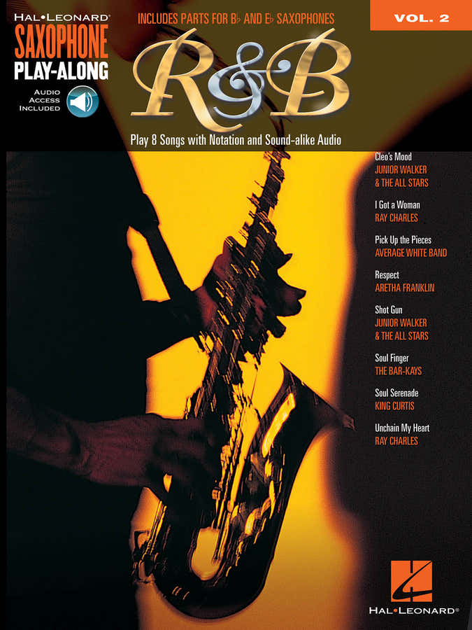 Hal Leonard Saxophone Play Along Vol.2 - R&B + Audio En Ligne