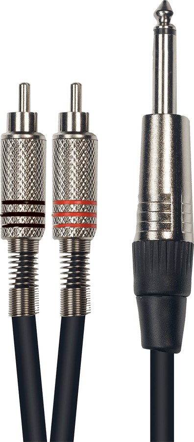 K02 1/4 PHONE TO 2 RCA 10FT./ 3 M.