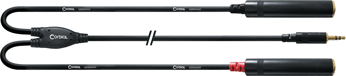 Cable Y Divisor Minijack Estéreo/2 Jacks Hembra 30 CM