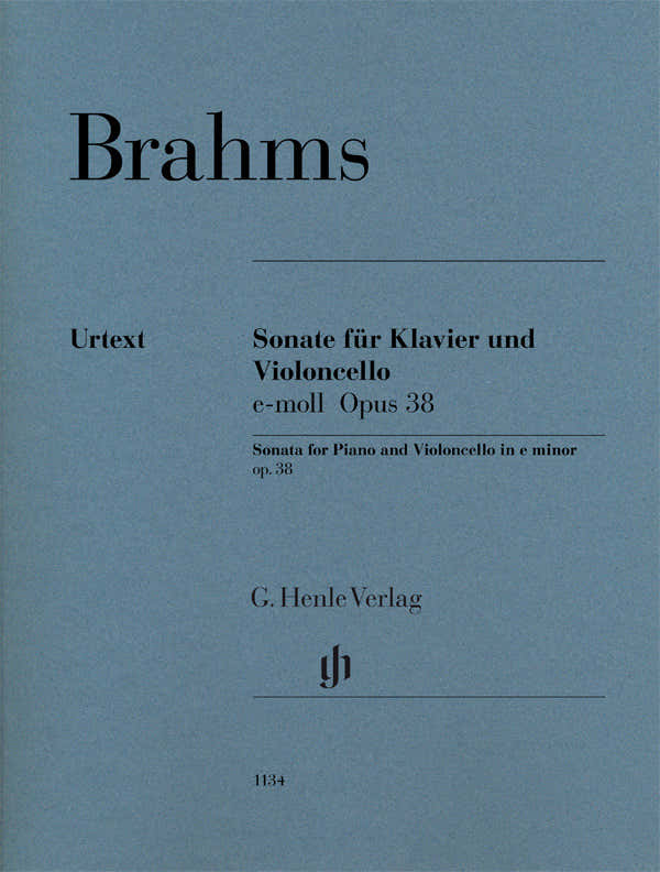 Brahms J. - Sonata E Minor Op.38 - Violoncelle et Piano