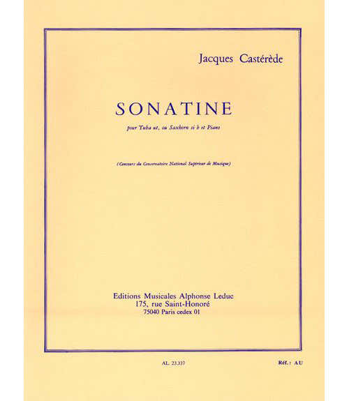 Casterede J. - Sonatine - Tuba Ut Ou Saxhorn Sib et Piano