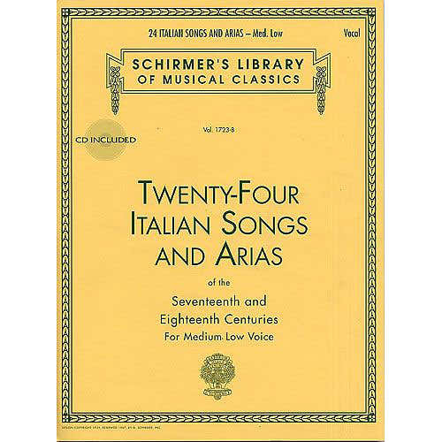 Hal Leonard 24 Italian Songs & Arias 17 & 18 TH Medium Low + MP3