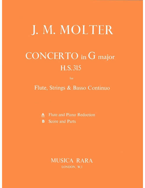 Molter - Flötenkonzert In G-Dur - Flute Strings Et Basso Continuo