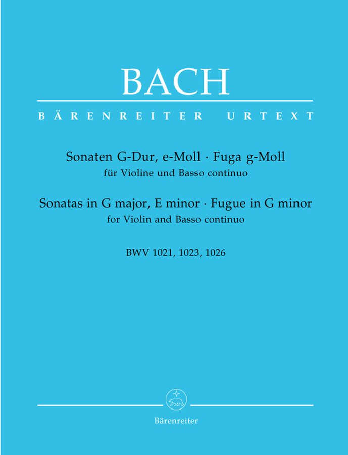 J.S. - Sonates En Sol Majeur Bwv 1021 Mi Mineur Bwv 1023 Fugue En Sol Mineur Bwv 1026 - Violo