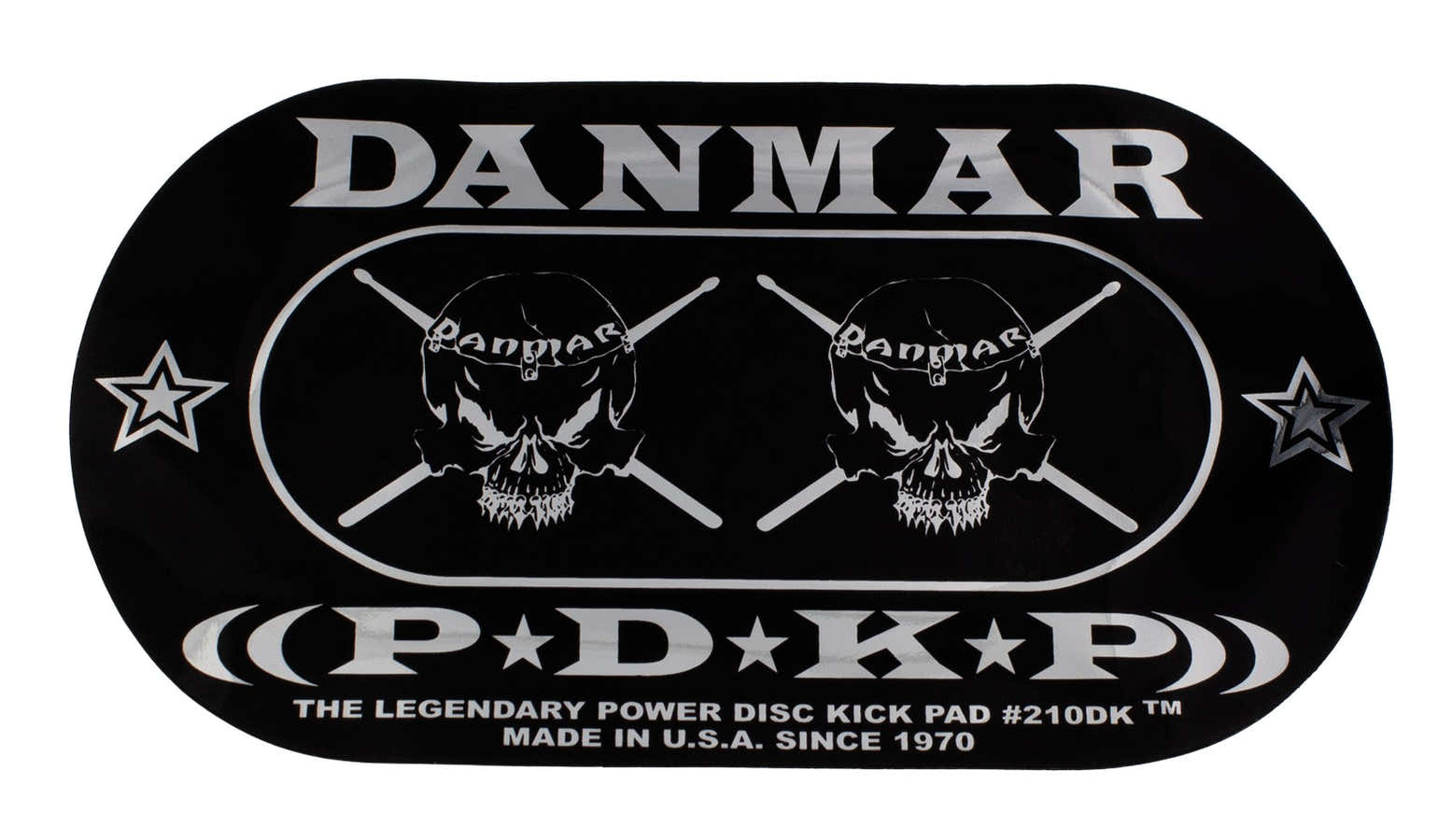 210DKSk - Pad Autoadhesivo De Bombo Para Doble Pedal - Skull
